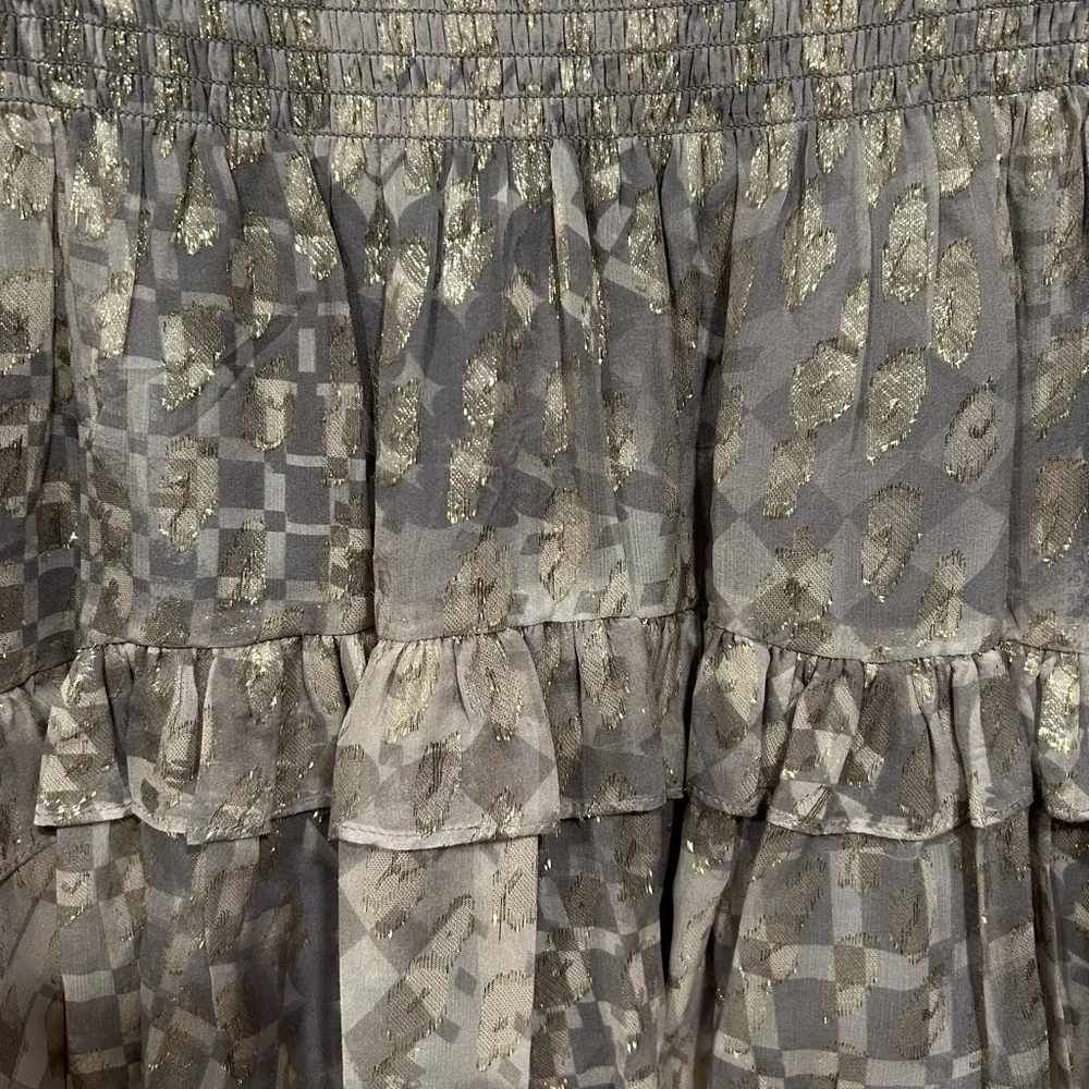 Ramy Brook Metallic Silk Ruffle Mini Skirt – Size Small - Picture 5 of 8